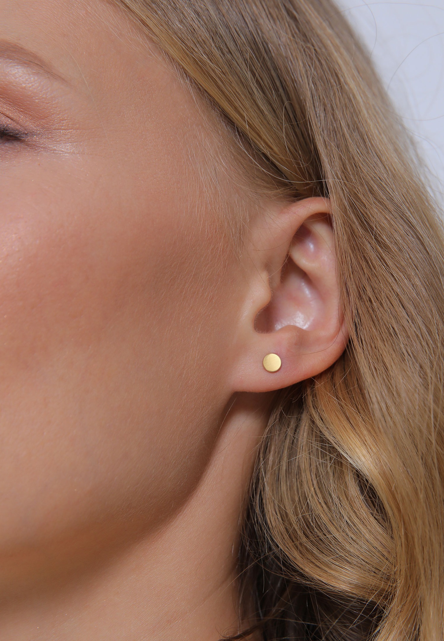 Elli Cercles Basic Géo Ronde Matt Boucles d'Oreilles Femme - (925/1000) Argent
