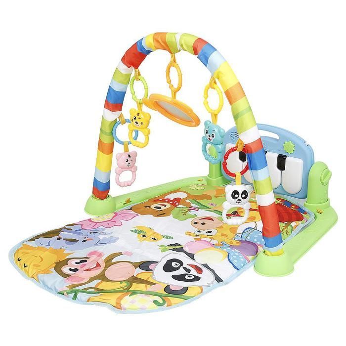 Alfombra de juegos para bebés MIPAN - Área para bebés - Alfombra de juegos para bebés con música y luces - 80×48×41cm - Verde