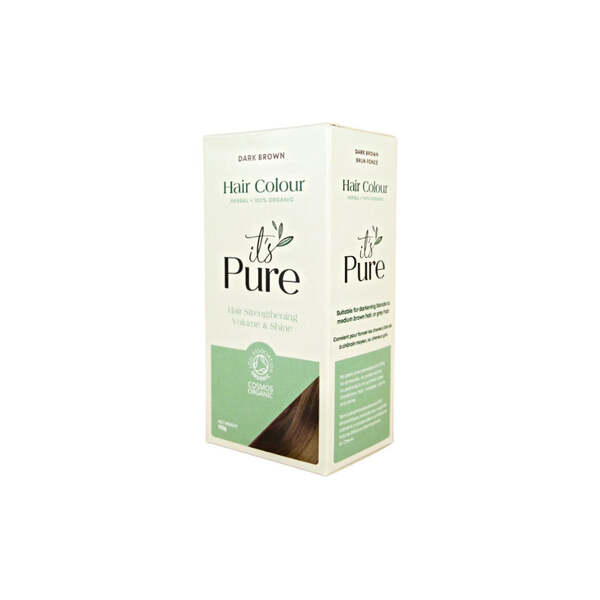 Tintura per capelli castano scuro puro, 100% naturale, 110 g