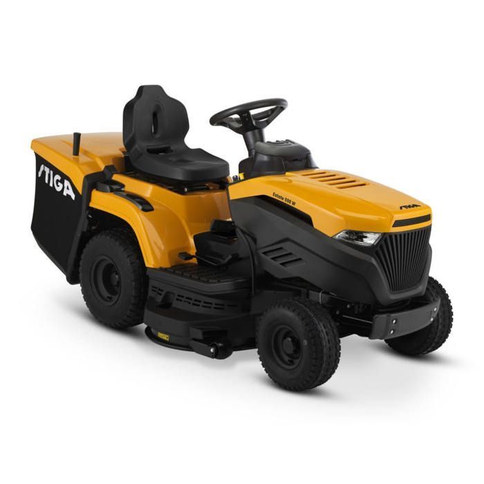 Trattorino da giardino – STIGA – Estate 598 W – Motore da 586 cc, larghezza di taglio 98 cm, sacco di raccolta erba da 240 l, trasmissione idrostatica, 3 in 1, fino a 5500 m²