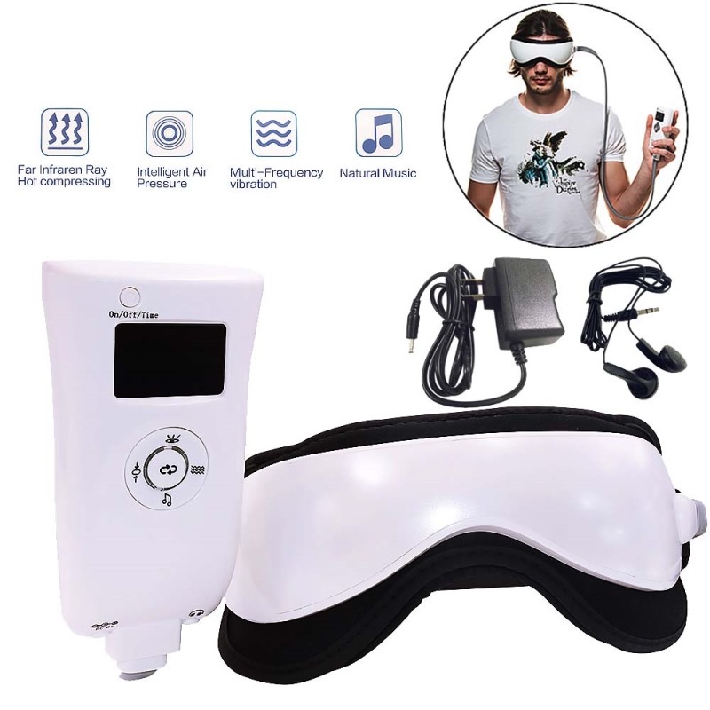 Electric Eye Massager Vibration Sleeping Mask Eye Protection Far Infrared Glasses with Music Health and Beauty Anti Wrinkle