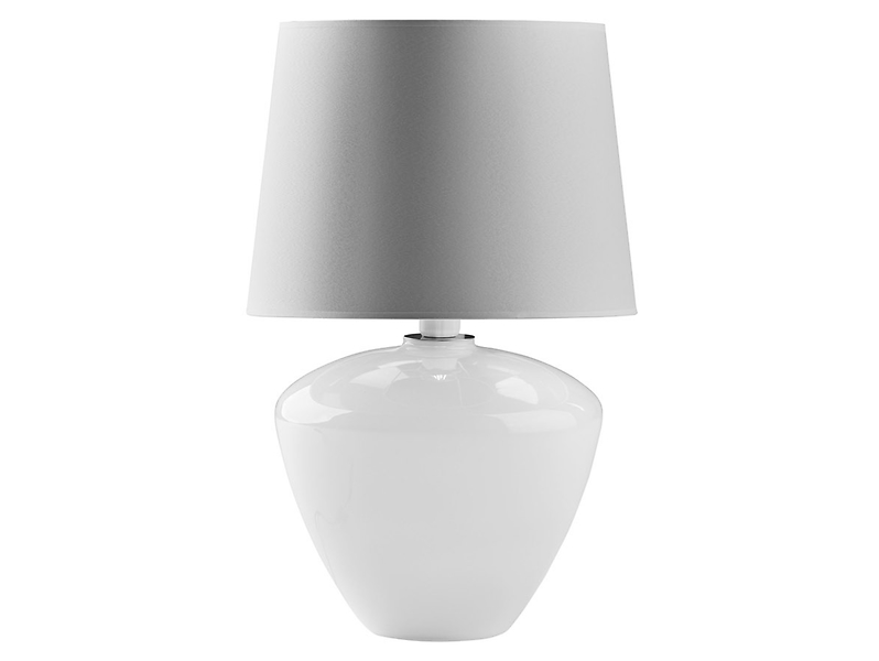 Lampa stołowa Fiord White tkaninowa biała