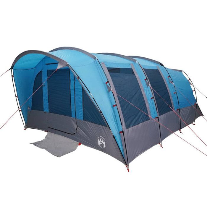 Tienda de campaña tipo túnel vidaXL para 8 personas, azul, impermeable, tienda de campaña, refugio de camping, refugio de jardín, tienda de campaña, refugio 94750