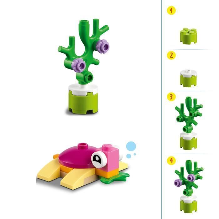LEGO® 11018 Gioco creativo classico nell'oceano, scatola di mattoncini, 6 modelli in miniatura di una barca, un sottomarino e una balena