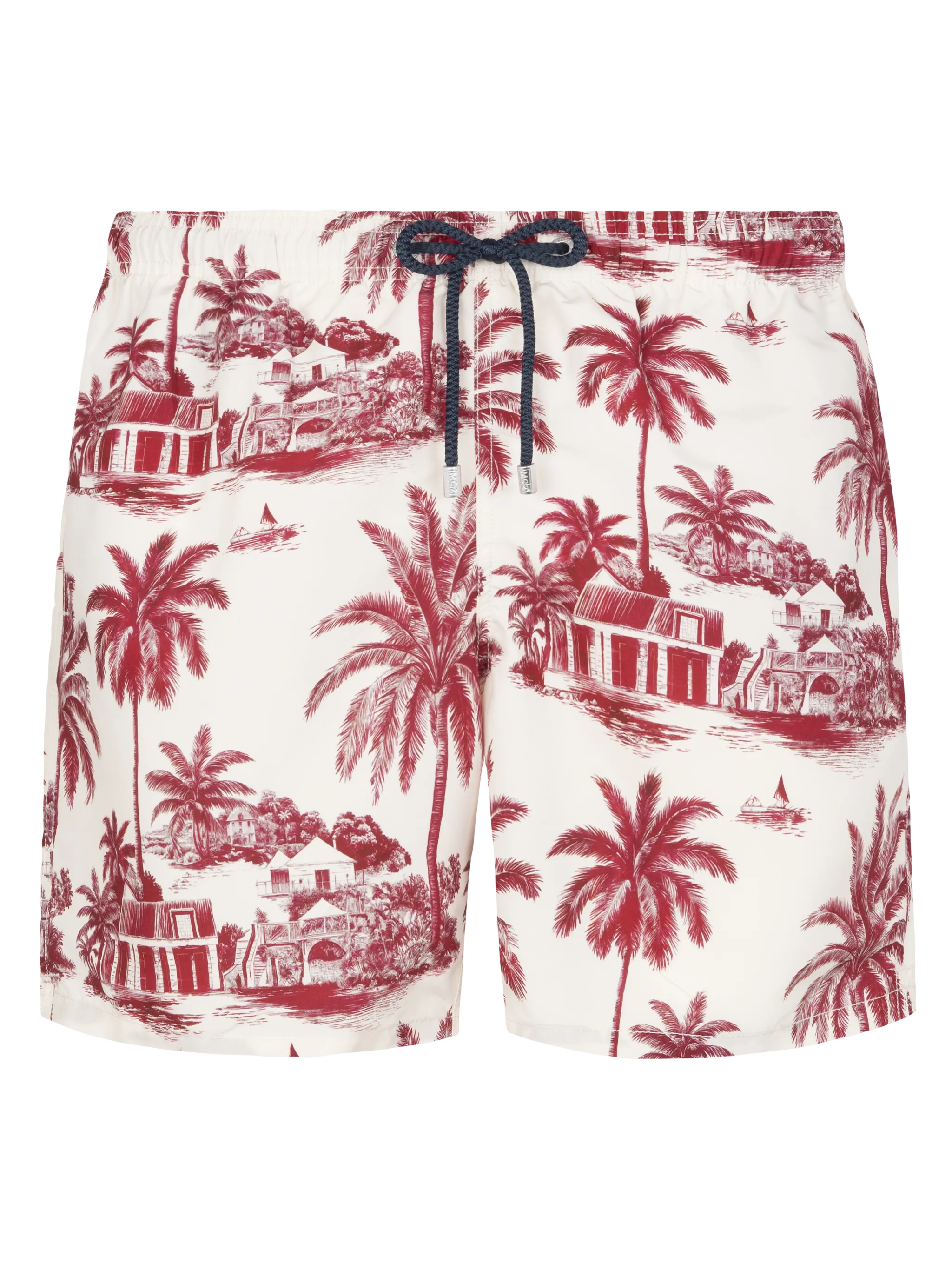 Costume mare lunghezza media Gustavia con stampa toile de jouy | AI CO