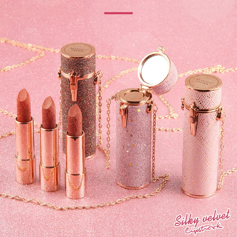 Chaîne de sac, rouge à lèvres velours mat, rouge à lèvres sculpté, maquillage hydratant, rouge à lèvres longue tenue 24 heures, coffret, gloss à lèvres de marque privée