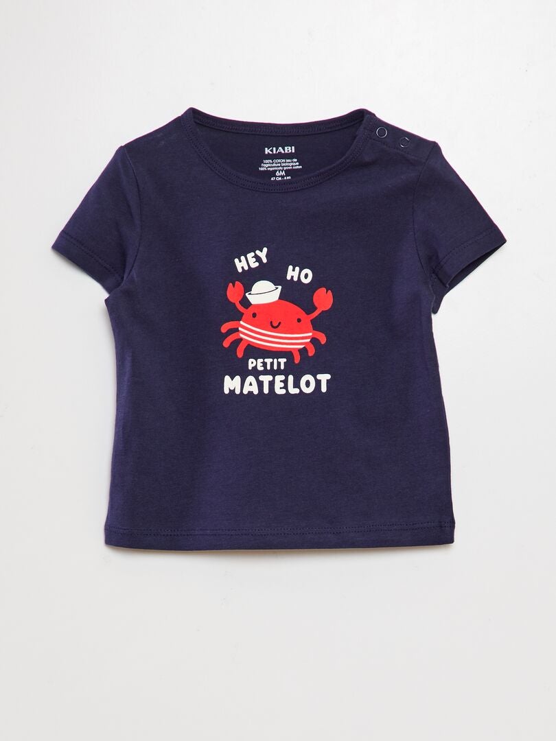 Katoenen T-shirt + short set - 2-delig - GRIJS