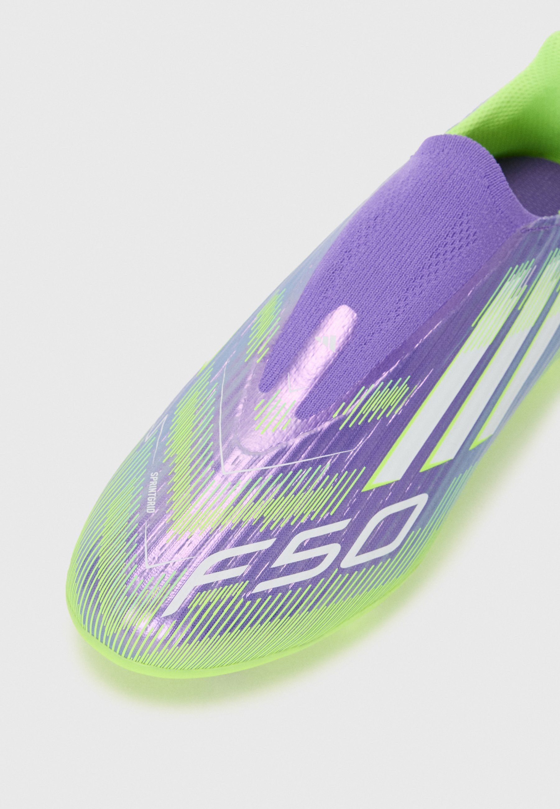 adidas Performance F50 LEAGUE UNISEX - Kopačke za čvrstu podlogu - ljubičasta rush/bijela/svjetli limun