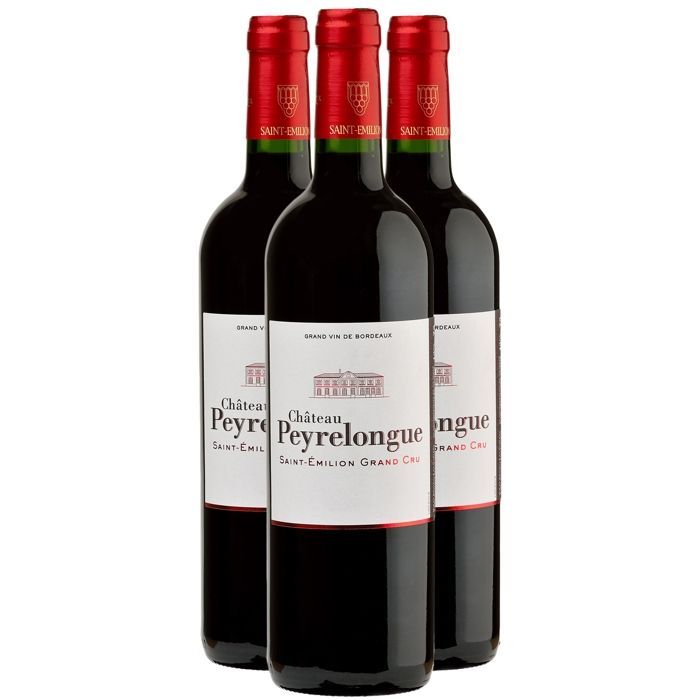 Château Peyrelongue Saint-Emilion Grand Cru 2020 - Vin Rouge de Bordeaux (3x75cl)