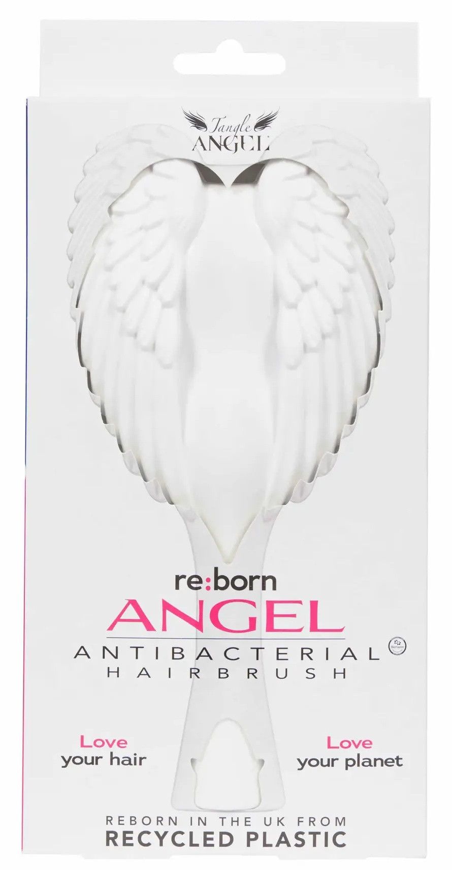 „Tangle Angel Re:Born White and Fuchsia“ plaukų šukos ir šepečiai