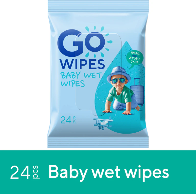 GoWipes Baby Lenços Umedecidos: Lenços umedecidos suaves para crianças com pele seca e atópica.