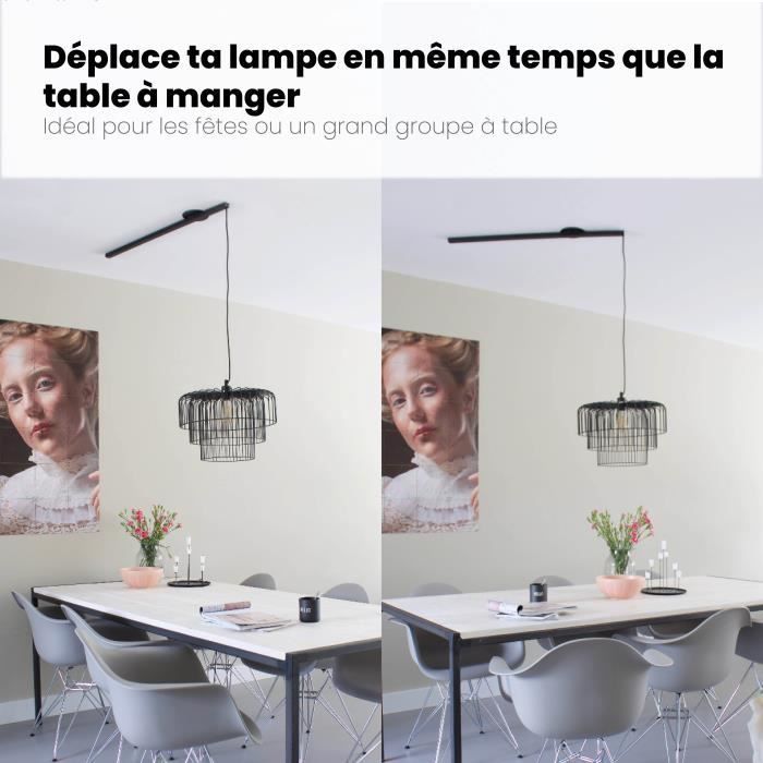 Lightswing® Single - Noir mat - 110cm - Système de suspension d'une lampe à suspendre