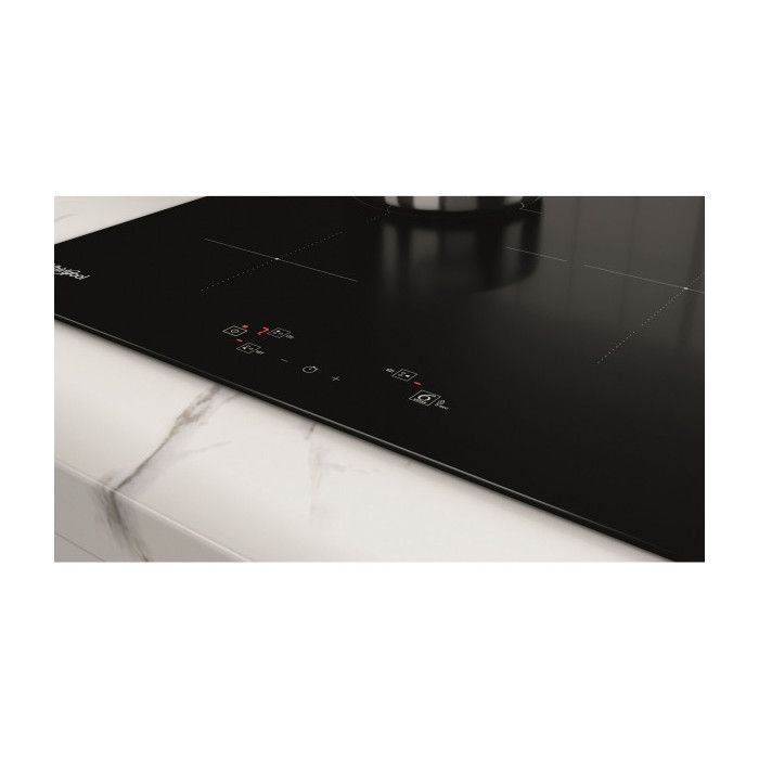 Whirlpool 60cm Induction Hob with 3 Burners, 7200W, Black - WSQ3860NE
