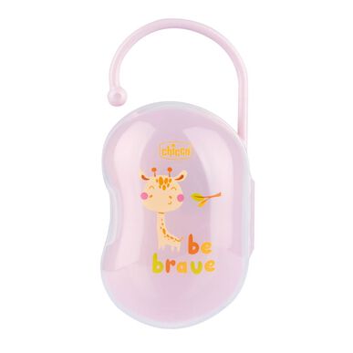 Porte-tétines double Chicco rose avec crochet (1 unité)
