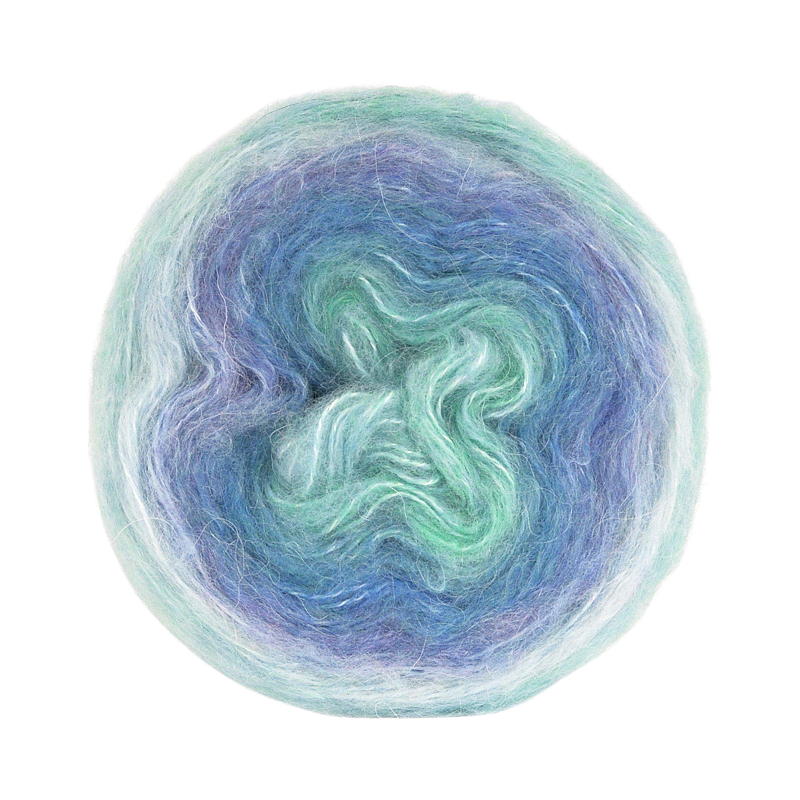 Garn Lollipop blå/lavendel/turkis gradient