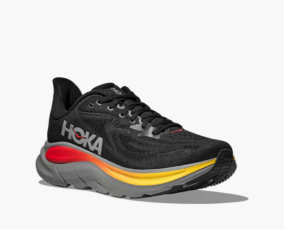 HOKA Clifton 10 Zwart/Galactisch Grijs
