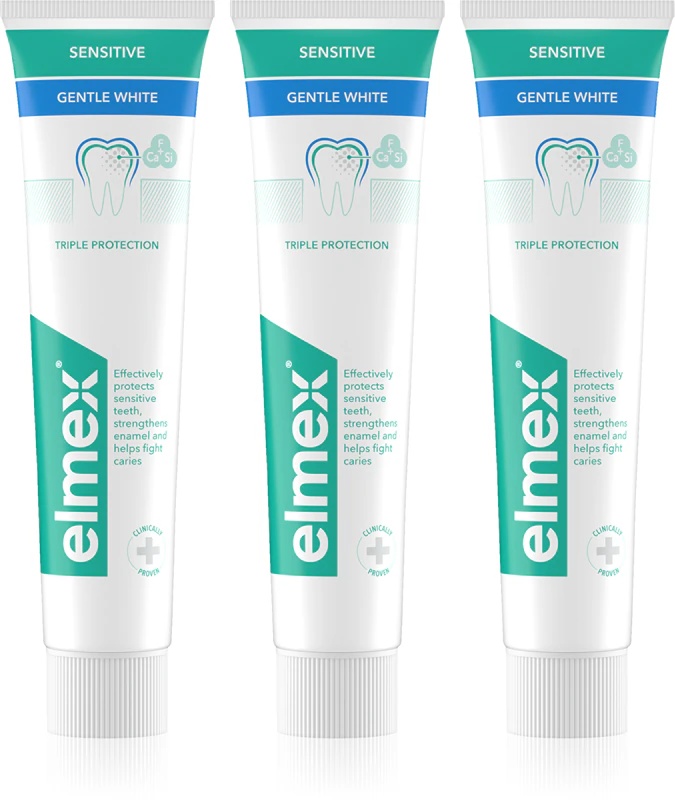 Zobna pasta Elmex Sensitive Protection Gentle White za naravno bele zobe