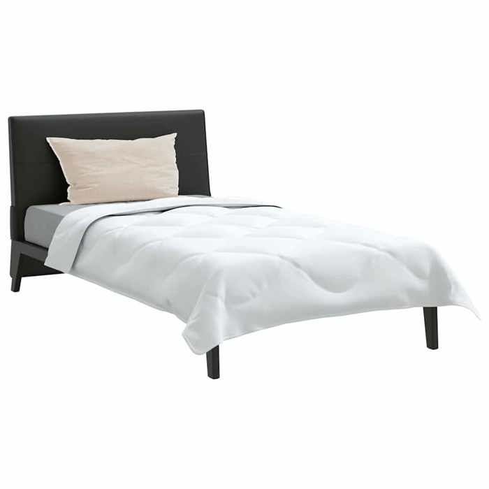 vidaXL Juego de edredón para todas las estaciones con almohada, 2 piezas, microfibra blanca, ropa de cama de lujo, diseño rectangular moderno, 3376524