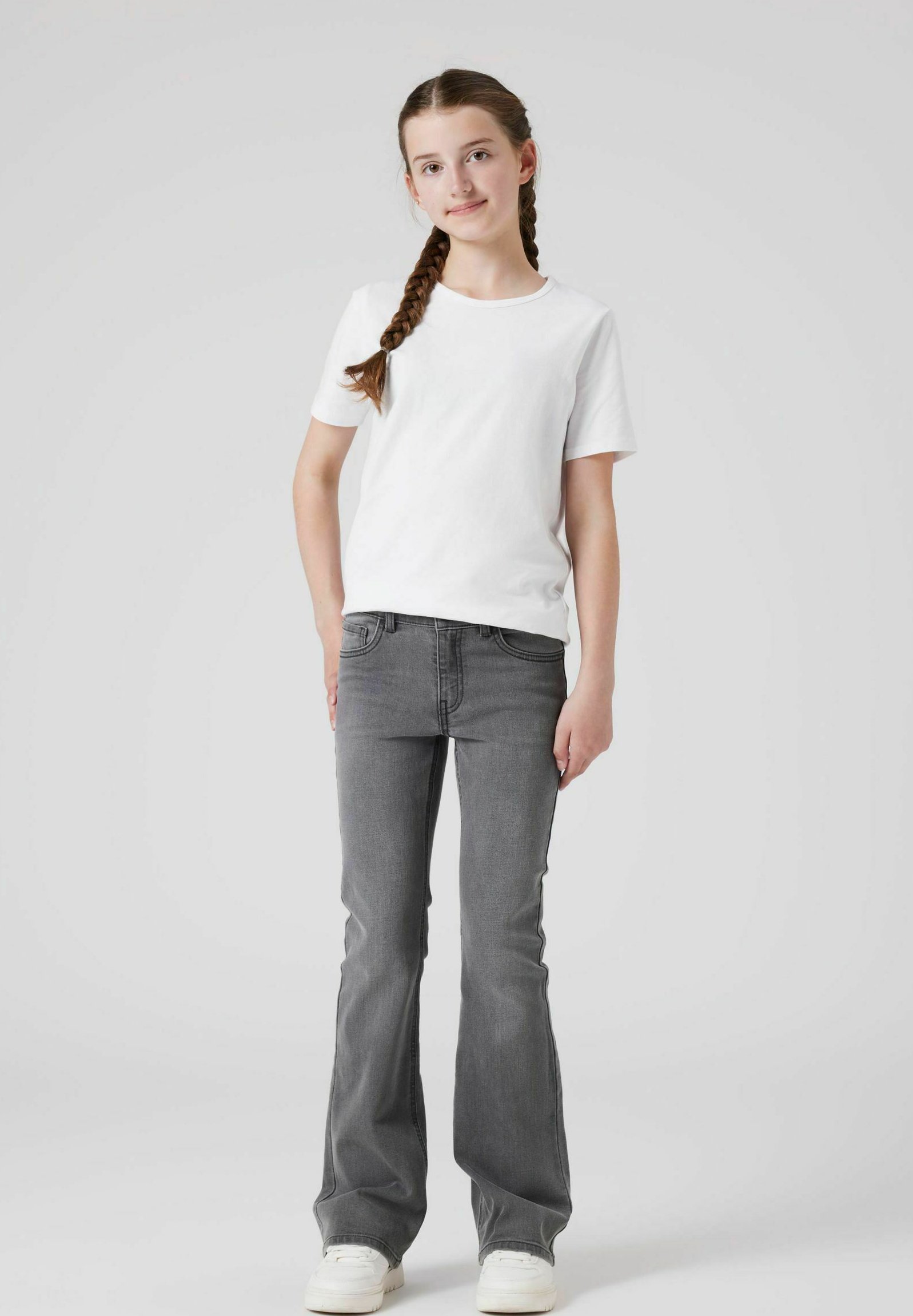 TWO SOON Jean bootcut - denim gris moyen