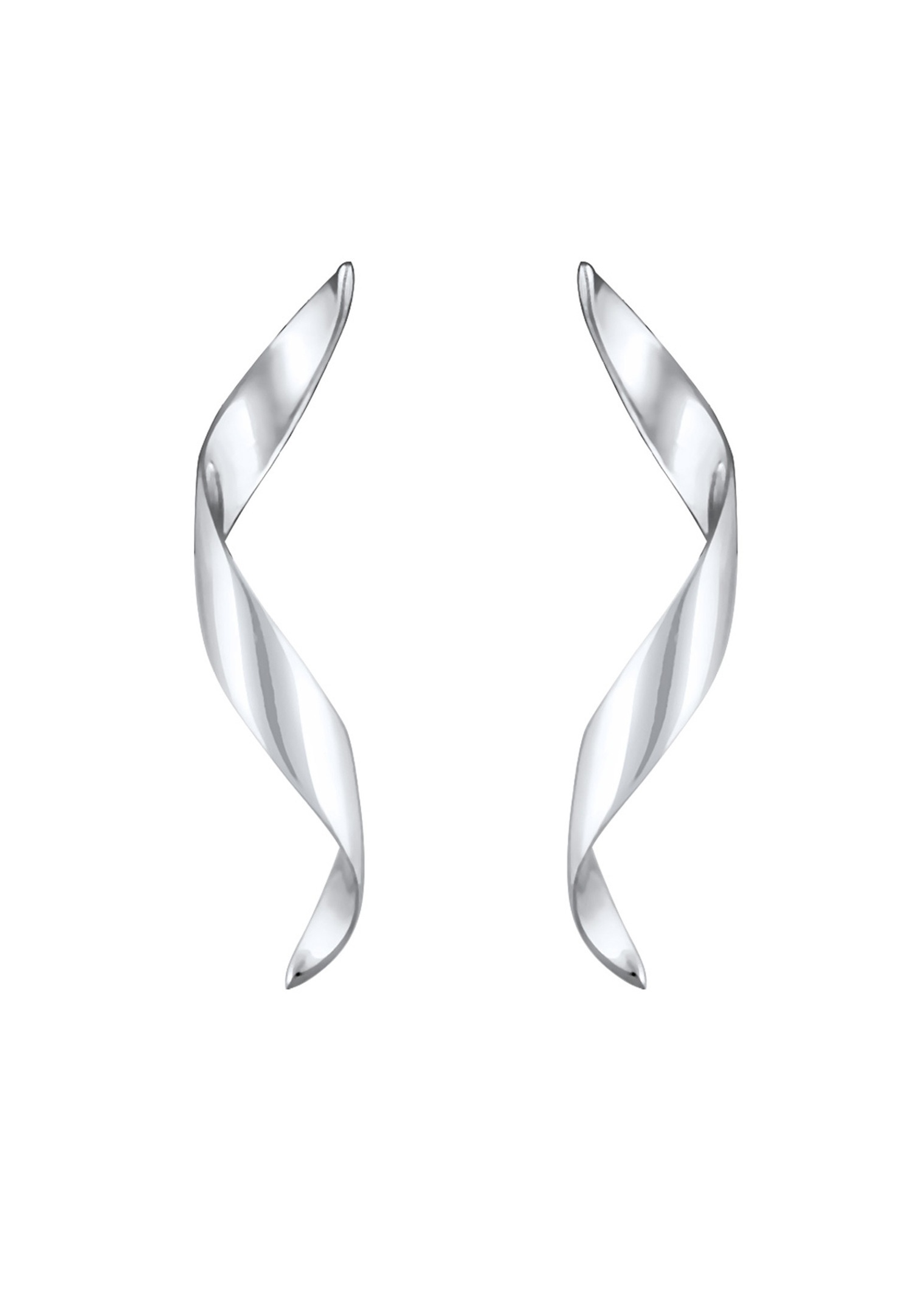 Elli Pendante Vague Spirale Géo Boucles d'oreilles Femme (925/1000) Argent