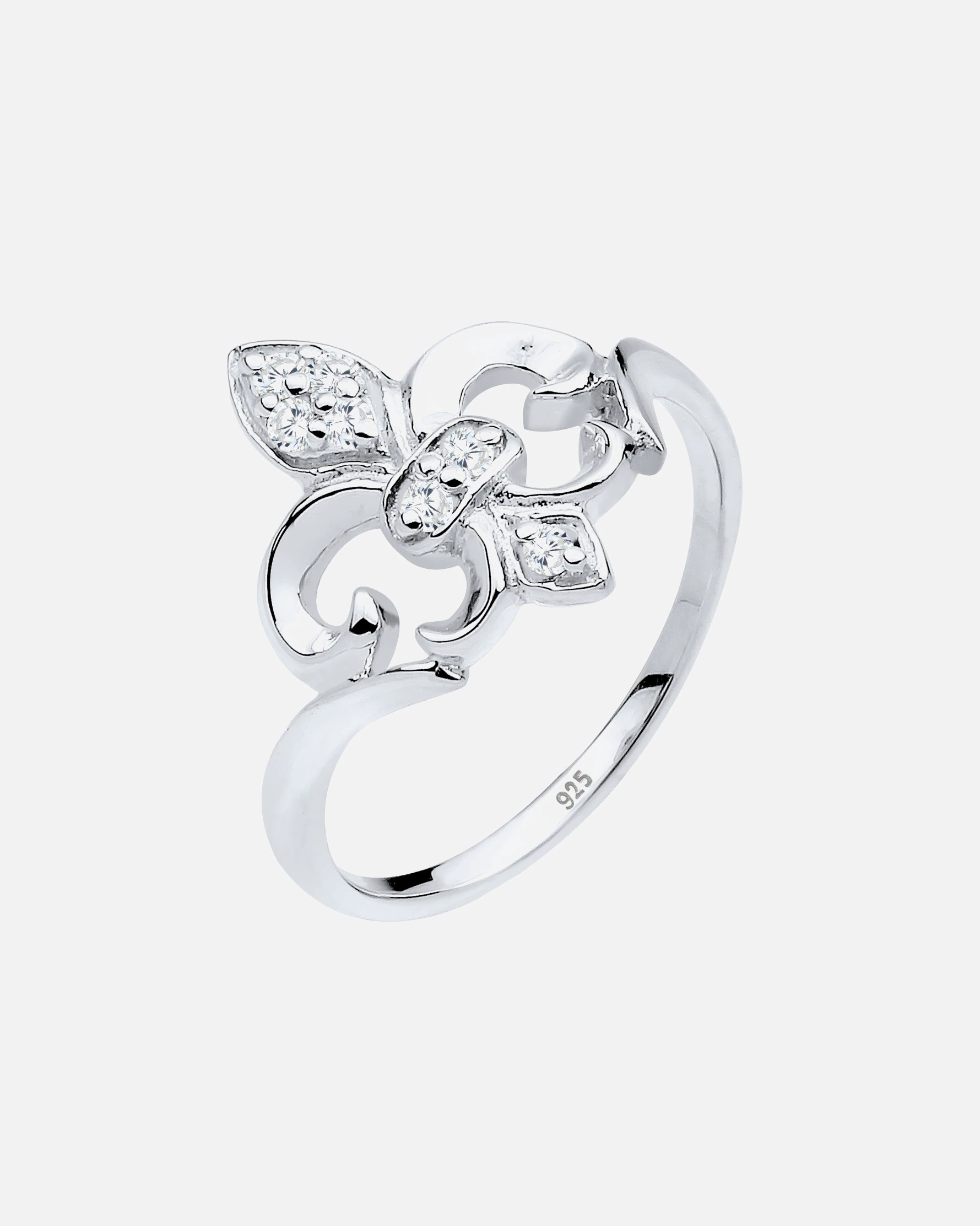 Elli Femmes Lys avec pierres en zirconium en argent sterling 925