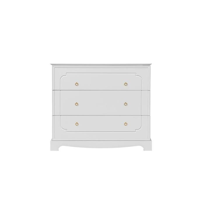 Commode à langer 3 tiroirs Bellamy - Royal - 103 x 50 x 90cm - Blanc