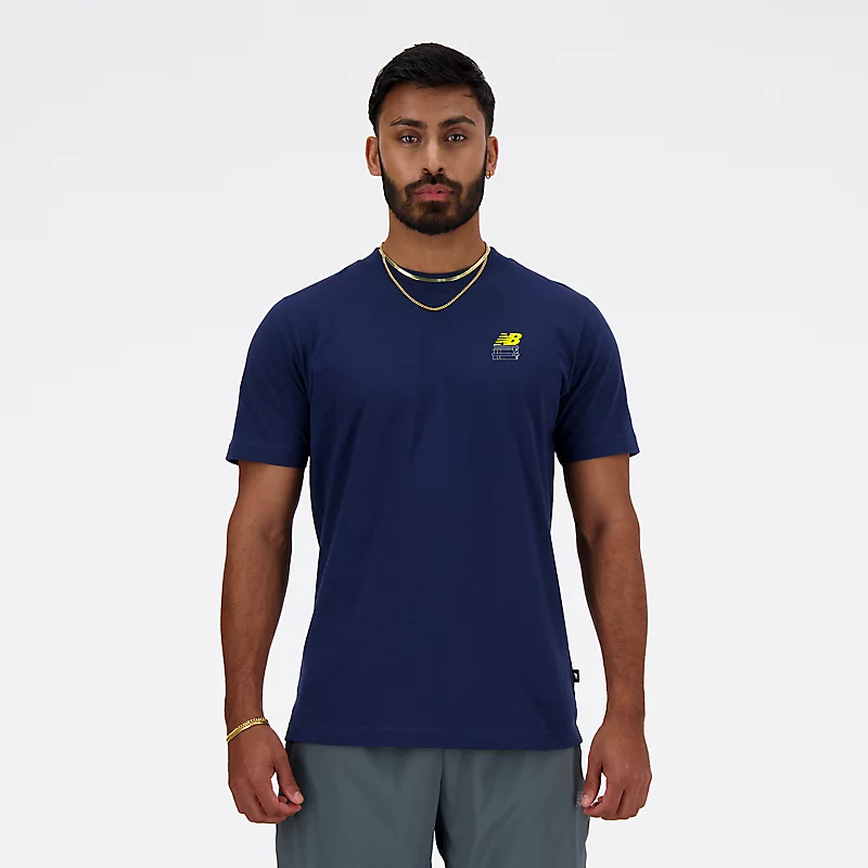 Tricou sport bărbătesc „Bookshelf” - NB BLEUMARIN