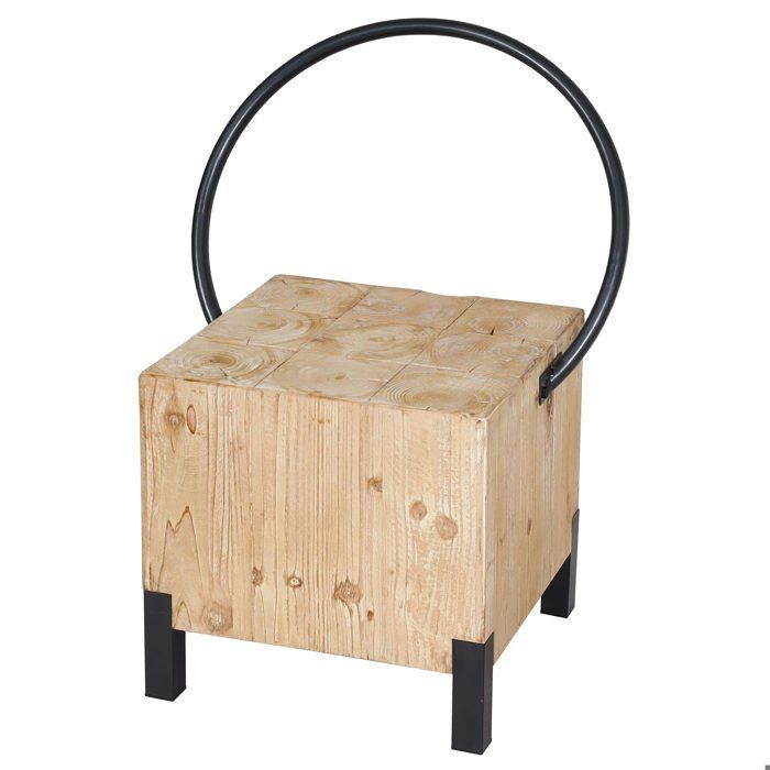 Chaise de salle à manger MCW-L76 bois massif naturel
