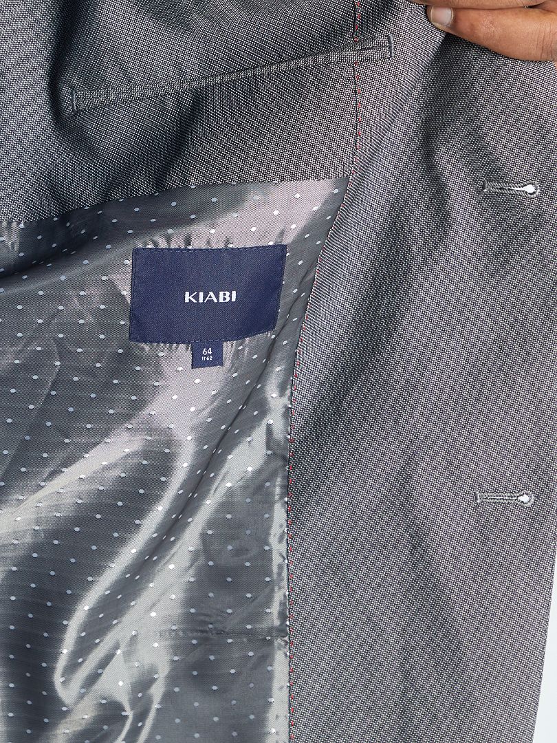 Chaqueta de traje de corte regular - gris oscuro