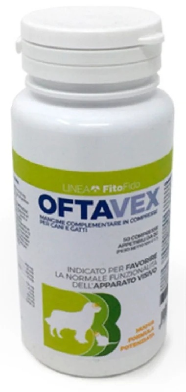 TREBIFARMA Oftavex pour la vision chez les chiens et les chats, 50 comprimés, complément antioxydant