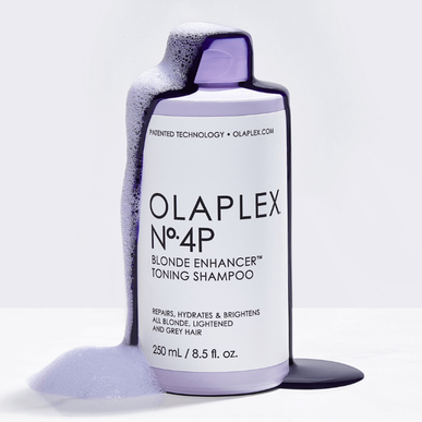 Olaplex Blonde Enhancer tónovací šampon č. 4P šampon na ochranu barvy neutralizující žluté vlasy 250 ml 250 ml
