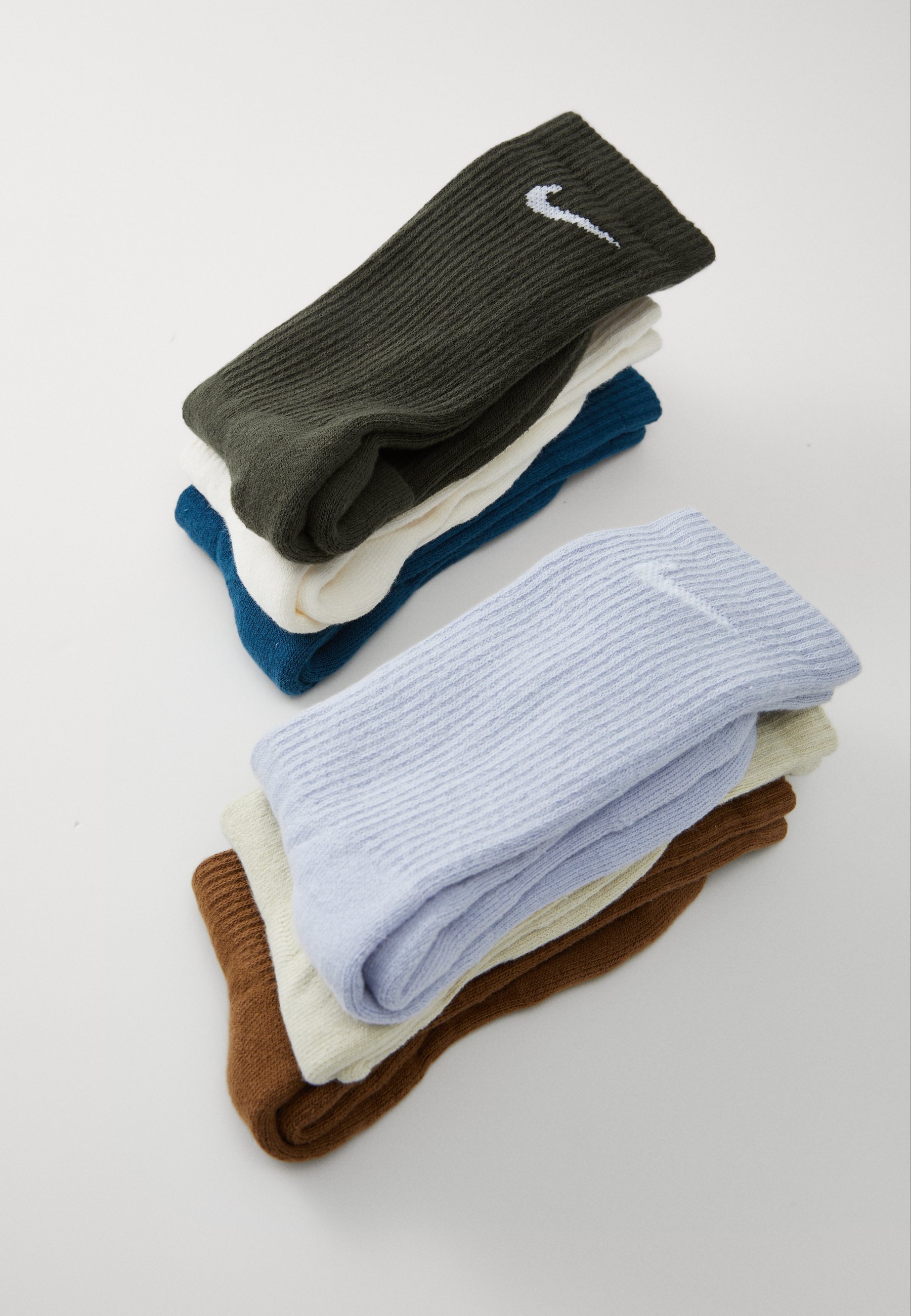 Nike Performance EVERYDAY PLUS CREW UNISEX 6 PACK - Športne nogavice - blueforce/sequoia/mosswoodbrown/ghost/ltkhaki/sail