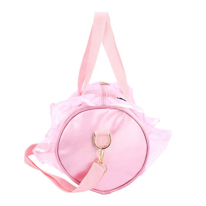 Sac à main de ballet pour filles, ballerine pour enfants, sac à bandoulière à paillettes pour danse (longue gaze rose)