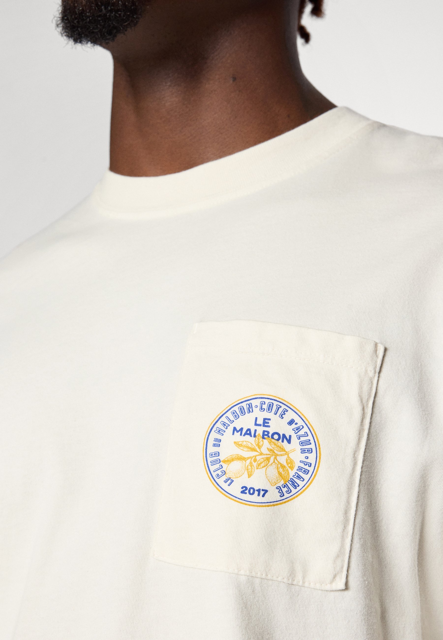 Malbon CITRON POCKET - T-shirt met print - ivoor