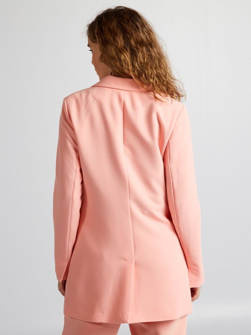 Lange colbertjas - ROZE