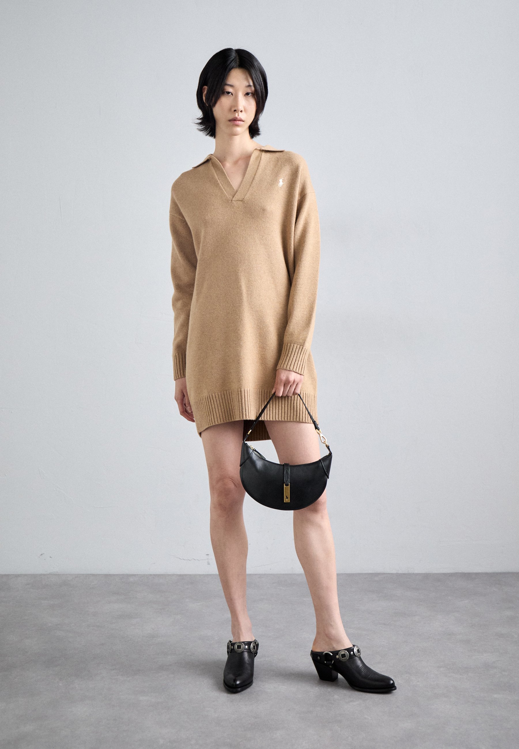 Robes Polo Ralph Lauren - Robe pull - Collection camel chiné