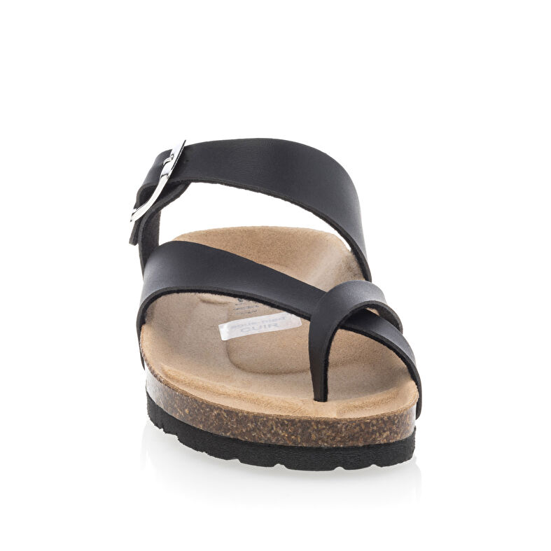 Sandali neri da donna / Scarpe aperte in punta