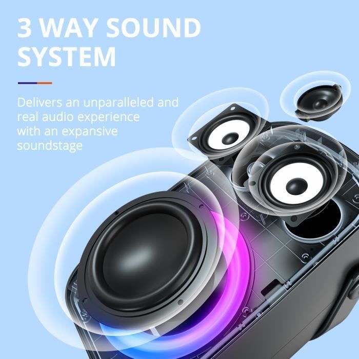 Enceinte Bluetooth - Tronsmart - Halo 100 - 60W - Étanche IPX6 - 18 Heures de Lecture