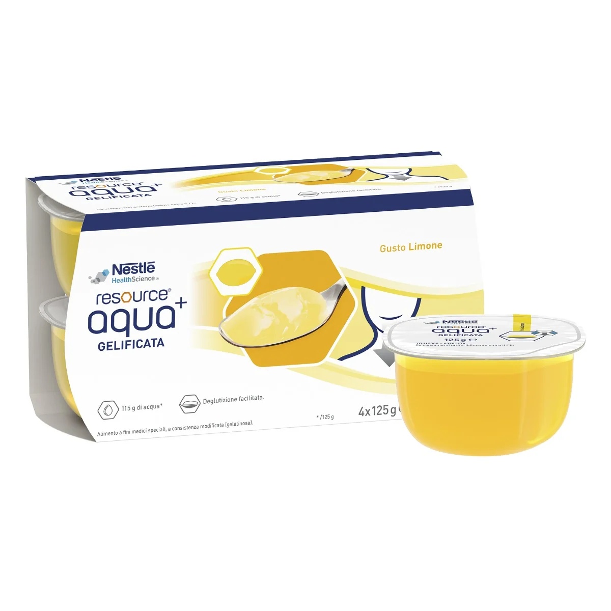 NESTLÉ Resource Aqua+Citron 4x125 g