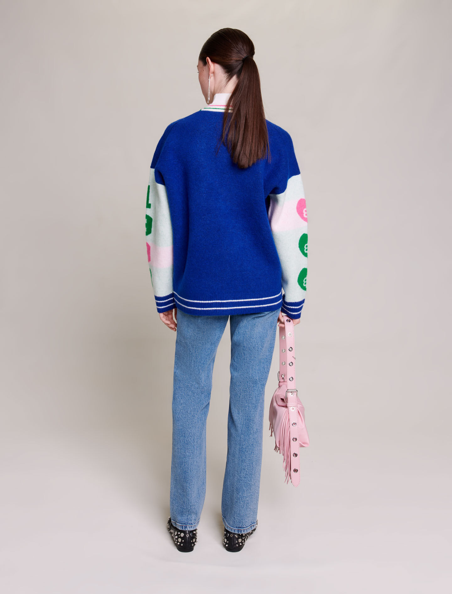 Gebreid vest - Marineblauw