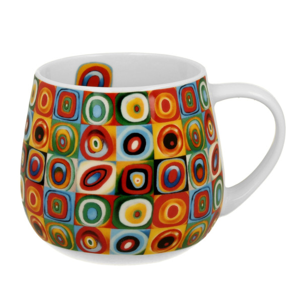 Kubek Baryłka Kandinsky Squares 430 ml Porcelanowy Klasyczny