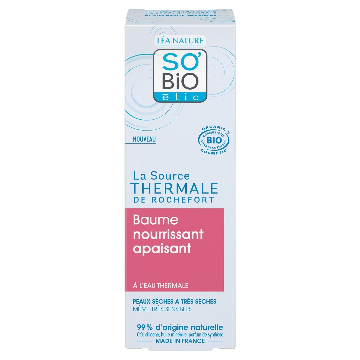 SO BiO étic Baume nourrissant apaisant, haute tolérance - Eau thermale de Rochefort