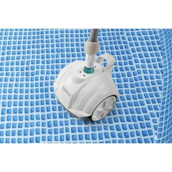 Kit Piscine hors sol tubulaire INTEX - Pris Frame - 503 x 274 x 122 cm - Ovale (Pompe, bâche, tapis de sol) + Robot aspirateur Intex