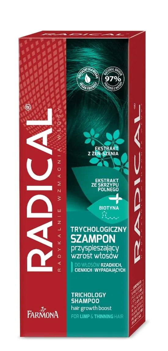 Radical Szampon trychologiczny, przyspieszający wzrost włosów 200 ml