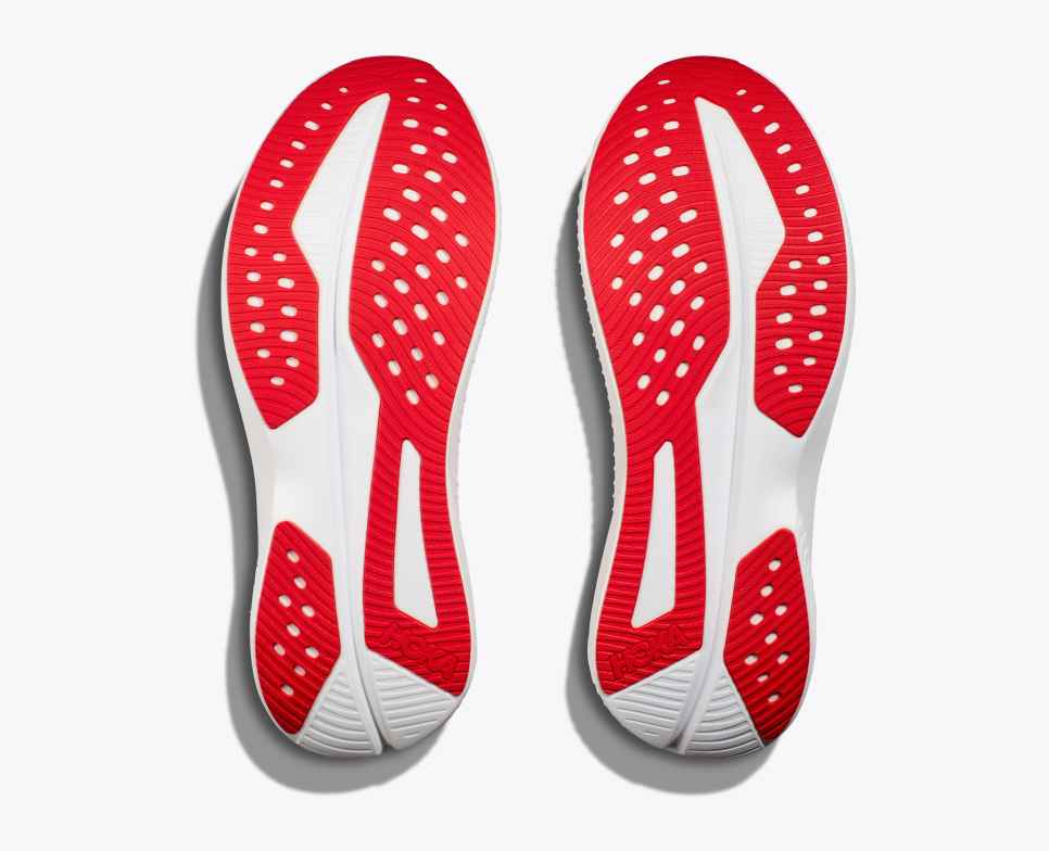 HOKA Mach 6 Wit / Zonnevlam