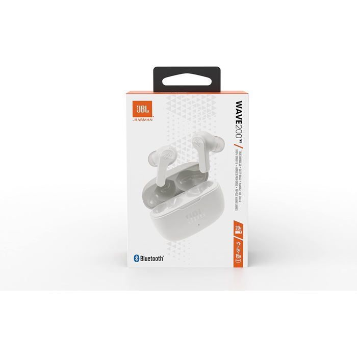 JBL Wave 200TWS Wireless In-Ear Headphones with Bluetooth and Voice Assistant with Charging Case - Black