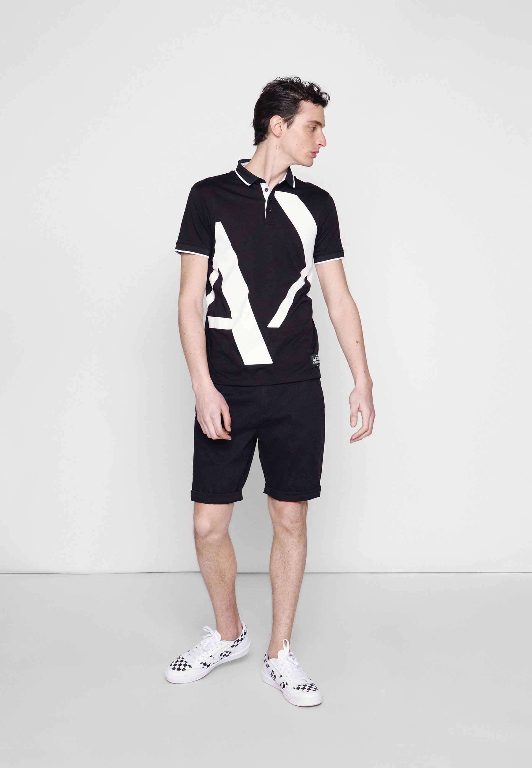 Armani Exchange poloshirt - zwart