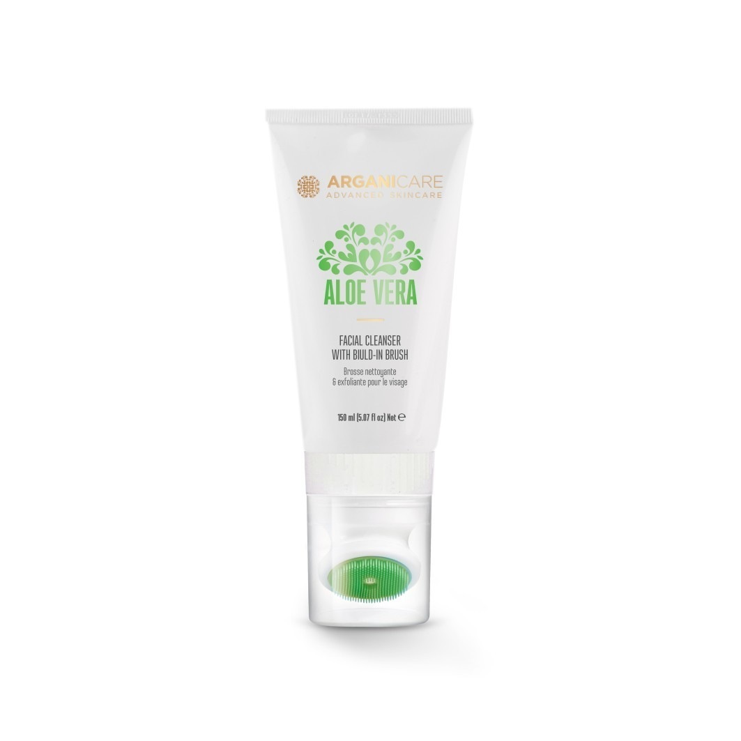 Čistilo za obraz Arganicare z vgrajeno krtačko – 150 ml
