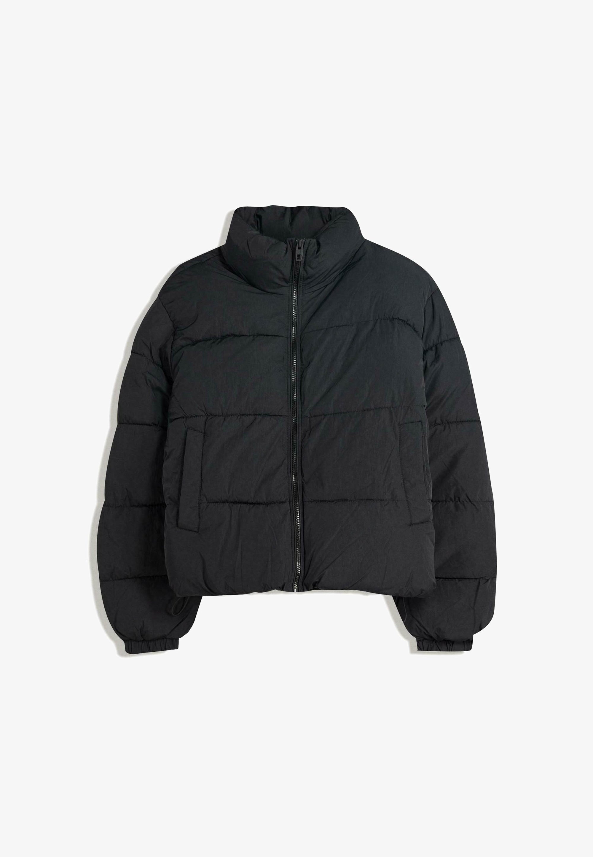 Bershka PUFFER - Winterjas - zwart