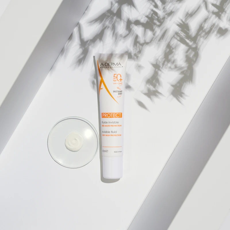 A-Derma Protect Invisible Fluid apsauginis kremas nuo saulės SPF 50+
